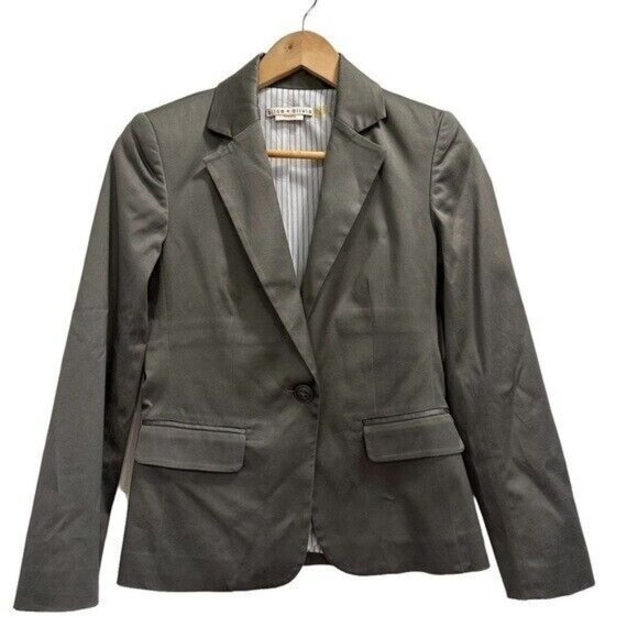alice & olivia towork blazer gray size small - Picture 1 of 8